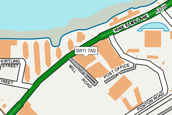 SW11 7AQ map - OS OpenMap – Local (Ordnance Survey) SW11 7AQ map - OS OpenMap – Local (Ordnance Survey)