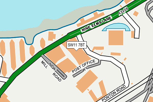 SW11 7BT map - OS OpenMap – Local (Ordnance Survey) SW11 7BT map - OS OpenMap – Local (Ordnance Survey)