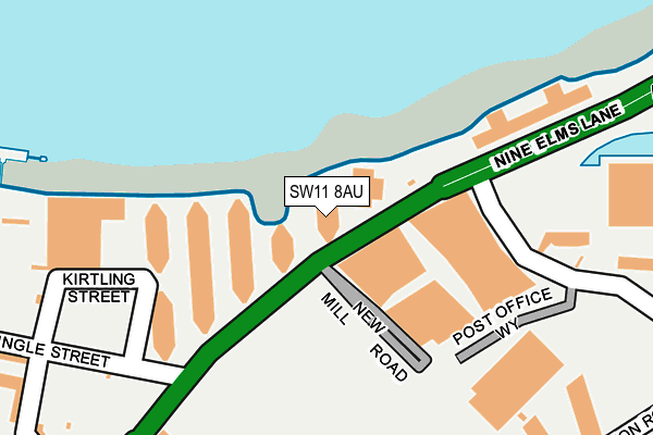 SW11 8AU map - OS OpenMap – Local (Ordnance Survey) SW11 8AU map - OS OpenMap – Local (Ordnance Survey)