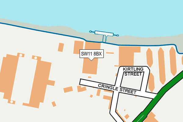 SW11 8BX map - OS OpenMap – Local (Ordnance Survey) SW11 8BX map - OS OpenMap – Local (Ordnance Survey)