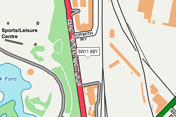 SW11 8BY map - OS OpenMap – Local (Ordnance Survey) SW11 8BY map - OS OpenMap – Local (Ordnance Survey)