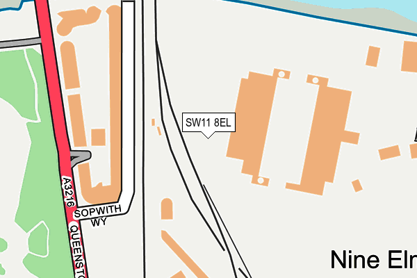 SW11 8EL map - OS OpenMap – Local (Ordnance Survey) SW11 8EL map - OS OpenMap – Local (Ordnance Survey)
