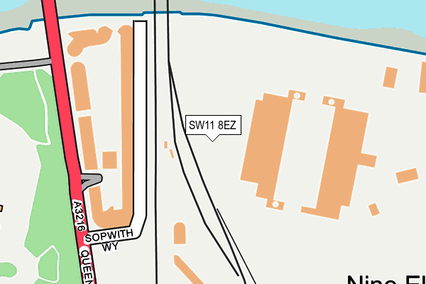 SW11 8EZ map - OS OpenMap – Local (Ordnance Survey) SW11 8EZ map - OS OpenMap – Local (Ordnance Survey)