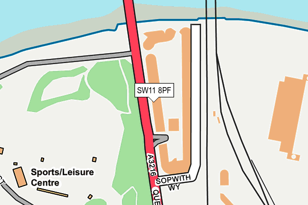 SW11 8PF map - OS OpenMap – Local (Ordnance Survey) SW11 8PF map - OS OpenMap – Local (Ordnance Survey)