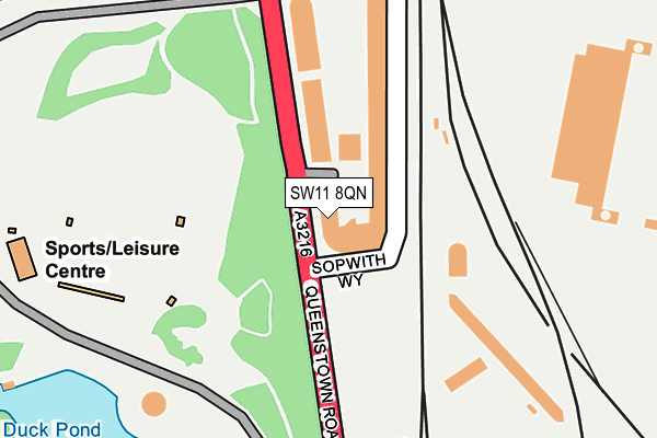 SW11 8QN map - OS OpenMap – Local (Ordnance Survey) SW11 8QN map - OS OpenMap – Local (Ordnance Survey)