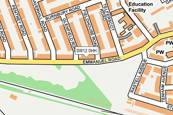 SW12 0HH map - OS OpenMap – Local (Ordnance Survey) SW12 0HH map - OS OpenMap – Local (Ordnance Survey)