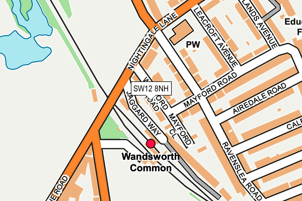 SW12 8NH map - OS OpenMap – Local (Ordnance Survey) SW12 8NH map - OS OpenMap – Local (Ordnance Survey)