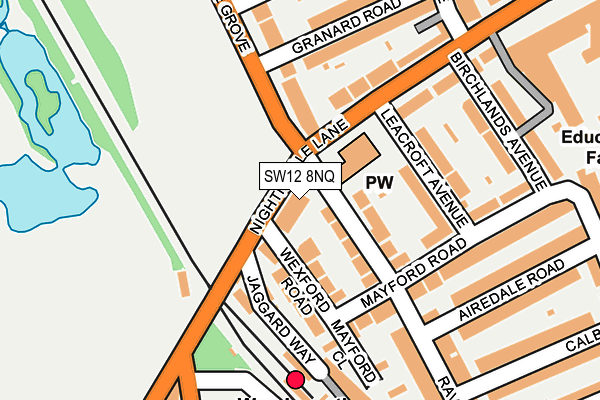 SW12 8NQ map - OS OpenMap – Local (Ordnance Survey) SW12 8NQ map - OS OpenMap – Local (Ordnance Survey)