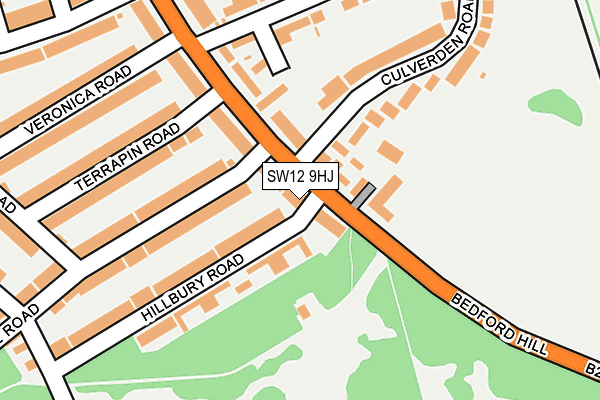 SW12 9HJ map - OS OpenMap – Local (Ordnance Survey) SW12 9HJ map - OS OpenMap – Local (Ordnance Survey)