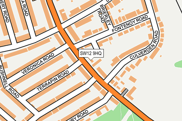SW12 9HQ map - OS OpenMap – Local (Ordnance Survey) SW12 9HQ map - OS OpenMap – Local (Ordnance Survey)