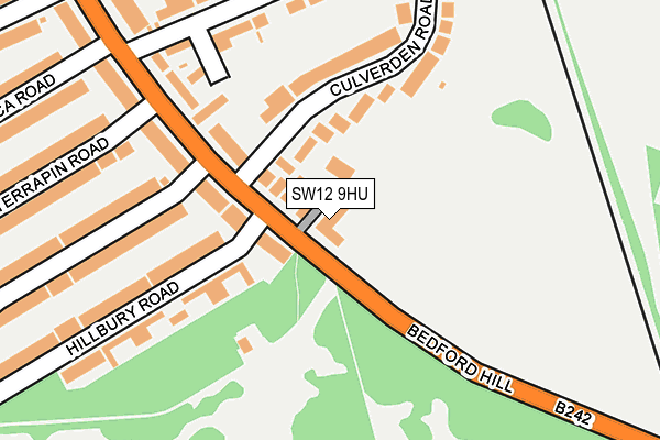 SW12 9HU map - OS OpenMap – Local (Ordnance Survey) SW12 9HU map - OS OpenMap – Local (Ordnance Survey)