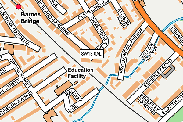 SW13 0AL map - OS OpenMap – Local (Ordnance Survey) SW13 0AL map - OS OpenMap – Local (Ordnance Survey)