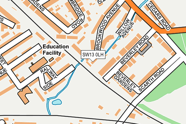 SW13 0LH map - OS OpenMap – Local (Ordnance Survey) SW13 0LH map - OS OpenMap – Local (Ordnance Survey)