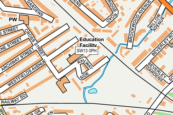 SW13 0PH map - OS OpenMap – Local (Ordnance Survey) SW13 0PH map - OS OpenMap – Local (Ordnance Survey)
