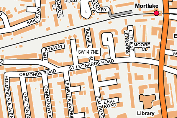 SW14 7NE map - OS OpenMap – Local (Ordnance Survey) SW14 7NE map - OS OpenMap – Local (Ordnance Survey)
