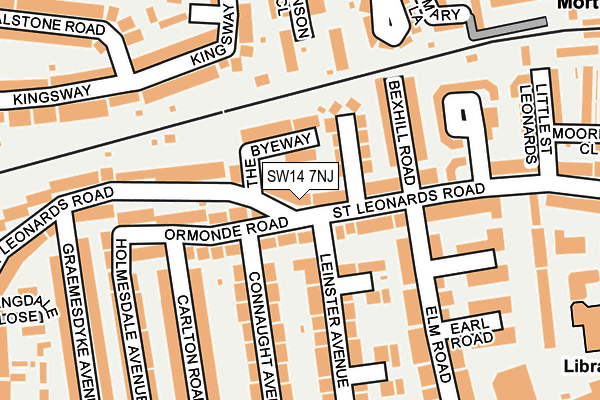 SW14 7NJ map - OS OpenMap – Local (Ordnance Survey) SW14 7NJ map - OS OpenMap – Local (Ordnance Survey)