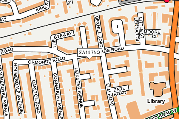 SW14 7NQ map - OS OpenMap – Local (Ordnance Survey) SW14 7NQ map - OS OpenMap – Local (Ordnance Survey)