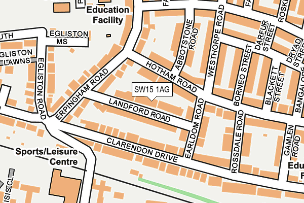 SW15 1AG map - OS OpenMap – Local (Ordnance Survey) SW15 1AG map - OS OpenMap – Local (Ordnance Survey)