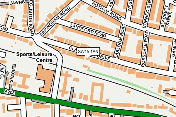 SW15 1AN map - OS OpenMap – Local (Ordnance Survey) SW15 1AN map - OS OpenMap – Local (Ordnance Survey)
