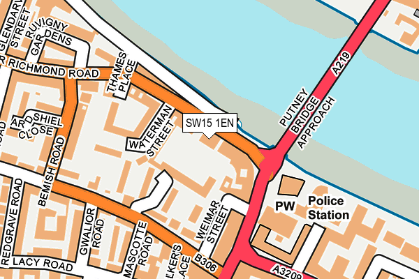 SW15 1EN map - OS OpenMap – Local (Ordnance Survey) SW15 1EN map - OS OpenMap – Local (Ordnance Survey)