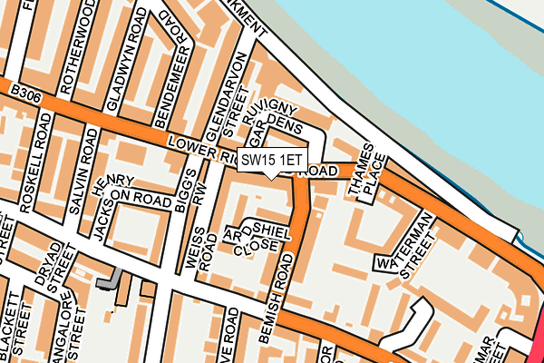 SW15 1ET map - OS OpenMap – Local (Ordnance Survey) SW15 1ET map - OS OpenMap – Local (Ordnance Survey)