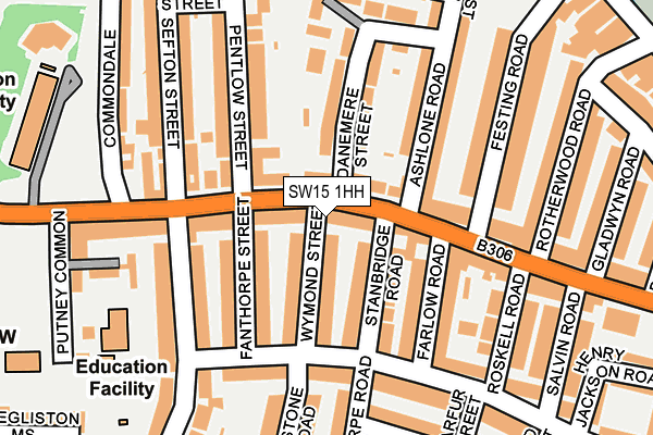 SW15 1HH map - OS OpenMap – Local (Ordnance Survey) SW15 1HH map - OS OpenMap – Local (Ordnance Survey)