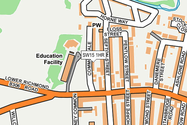 SW15 1HR map - OS OpenMap – Local (Ordnance Survey) SW15 1HR map - OS OpenMap – Local (Ordnance Survey)