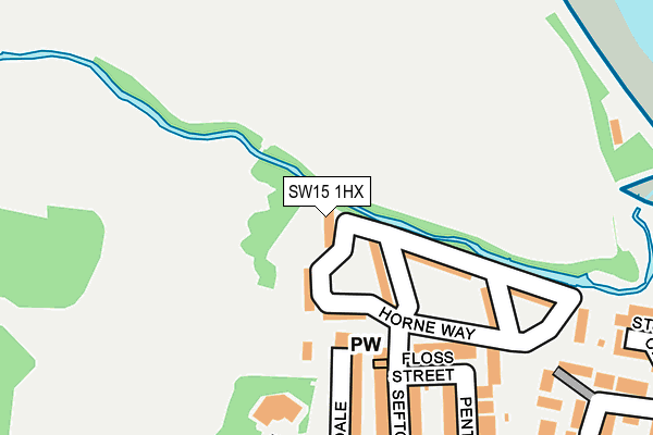 SW15 1HX map - OS OpenMap – Local (Ordnance Survey) SW15 1HX map - OS OpenMap – Local (Ordnance Survey)