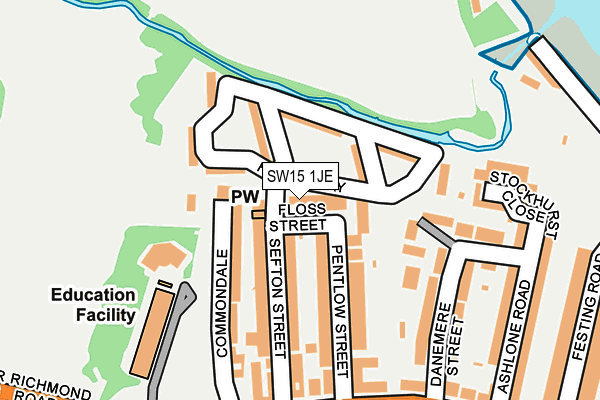 SW15 1JE map - OS OpenMap – Local (Ordnance Survey) SW15 1JE map - OS OpenMap – Local (Ordnance Survey)