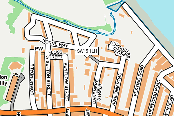 SW15 1LH map - OS OpenMap – Local (Ordnance Survey) SW15 1LH map - OS OpenMap – Local (Ordnance Survey)