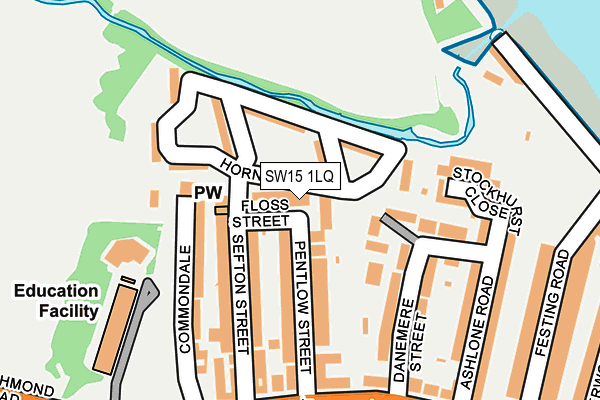 SW15 1LQ map - OS OpenMap – Local (Ordnance Survey) SW15 1LQ map - OS OpenMap – Local (Ordnance Survey)