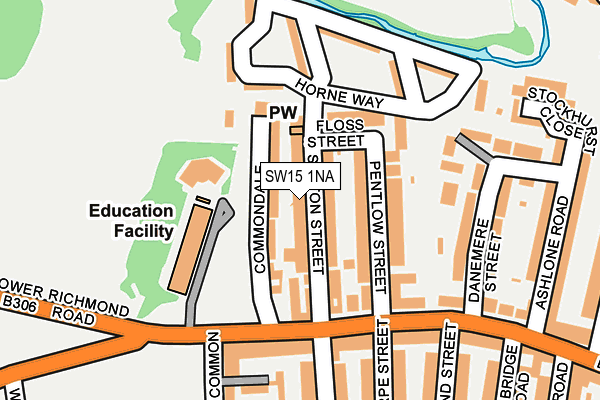 SW15 1NA map - OS OpenMap – Local (Ordnance Survey) SW15 1NA map - OS OpenMap – Local (Ordnance Survey)