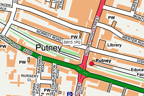 SW15 1PQ map - OS OpenMap – Local (Ordnance Survey) SW15 1PQ map - OS OpenMap – Local (Ordnance Survey)