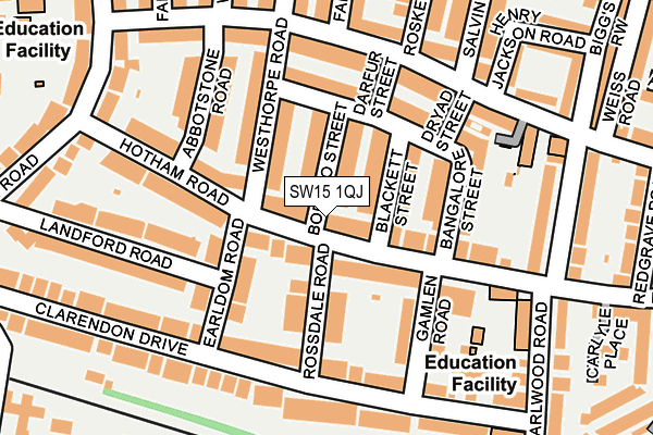 SW15 1QJ map - OS OpenMap – Local (Ordnance Survey) SW15 1QJ map - OS OpenMap – Local (Ordnance Survey)