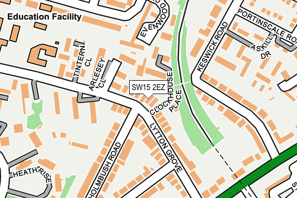 SW15 2EZ map - OS OpenMap – Local (Ordnance Survey) SW15 2EZ map - OS OpenMap – Local (Ordnance Survey)