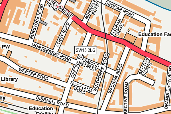 SW15 2LG map - OS OpenMap – Local (Ordnance Survey) SW15 2LG map - OS OpenMap – Local (Ordnance Survey)