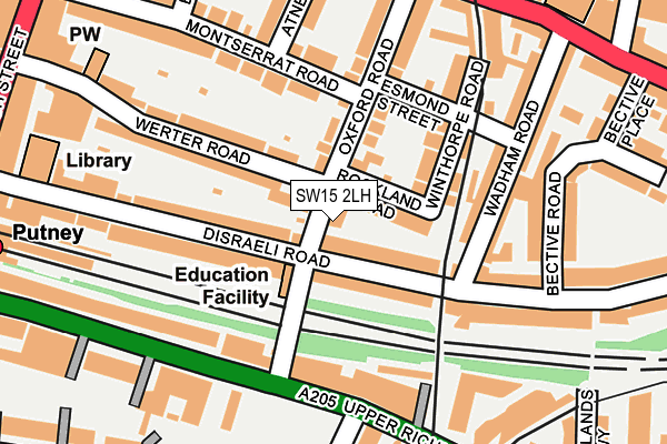 SW15 2LH map - OS OpenMap – Local (Ordnance Survey) SW15 2LH map - OS OpenMap – Local (Ordnance Survey)