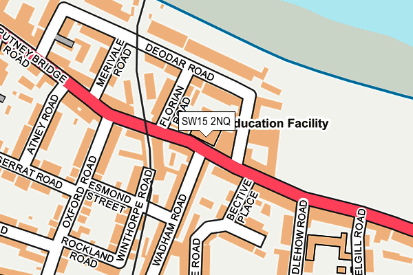 SW15 2NQ map - OS OpenMap – Local (Ordnance Survey) SW15 2NQ map - OS OpenMap – Local (Ordnance Survey)