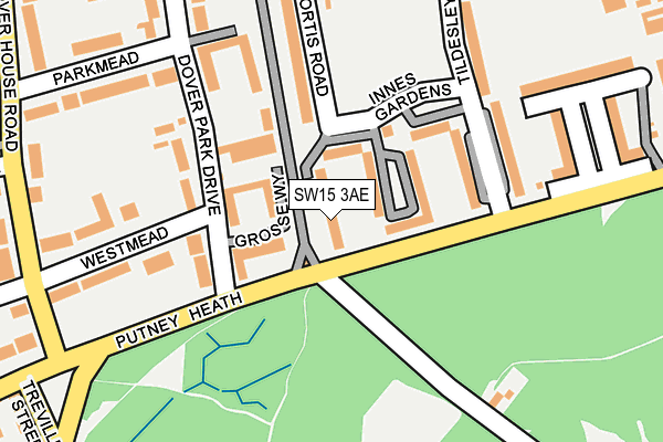 SW15 3AE map - OS OpenMap – Local (Ordnance Survey) SW15 3AE map - OS OpenMap – Local (Ordnance Survey)