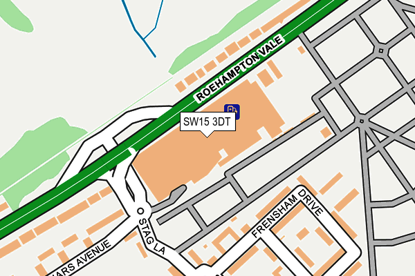 SW15 3DT map - OS OpenMap – Local (Ordnance Survey) SW15 3DT map - OS OpenMap – Local (Ordnance Survey)