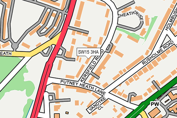 SW15 3HA map - OS OpenMap – Local (Ordnance Survey) SW15 3HA map - OS OpenMap – Local (Ordnance Survey)