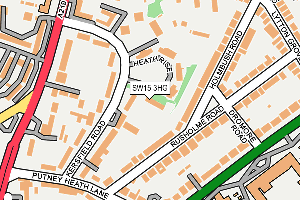 SW15 3HG map - OS OpenMap – Local (Ordnance Survey) SW15 3HG map - OS OpenMap – Local (Ordnance Survey)