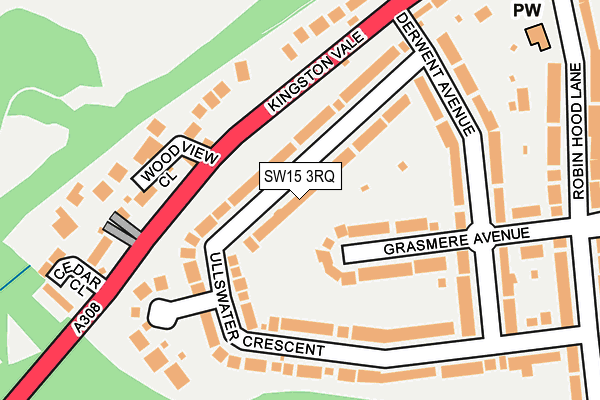 SW15 3RQ map - OS OpenMap – Local (Ordnance Survey) SW15 3RQ map - OS OpenMap – Local (Ordnance Survey)