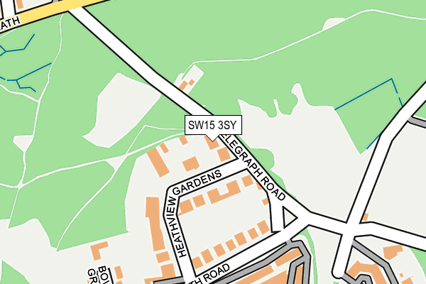 SW15 3SY map - OS OpenMap – Local (Ordnance Survey) SW15 3SY map - OS OpenMap – Local (Ordnance Survey)