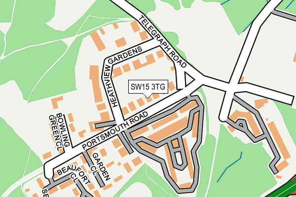 SW15 3TG map - OS OpenMap – Local (Ordnance Survey) SW15 3TG map - OS OpenMap – Local (Ordnance Survey)