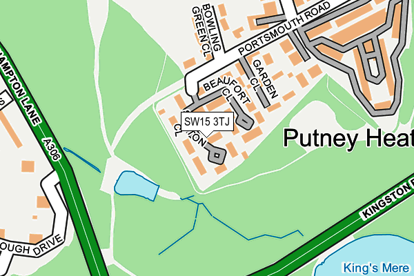 SW15 3TJ map - OS OpenMap – Local (Ordnance Survey) SW15 3TJ map - OS OpenMap – Local (Ordnance Survey)