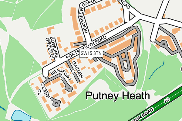 SW15 3TN map - OS OpenMap – Local (Ordnance Survey) SW15 3TN map - OS OpenMap – Local (Ordnance Survey)