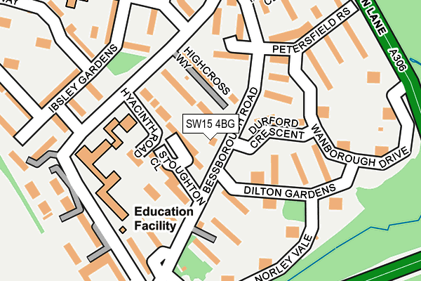 SW15 4BG map - OS OpenMap – Local (Ordnance Survey) SW15 4BG map - OS OpenMap – Local (Ordnance Survey)