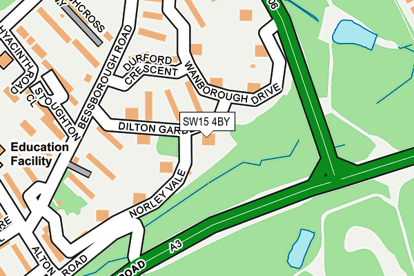 SW15 4BY map - OS OpenMap – Local (Ordnance Survey) SW15 4BY map - OS OpenMap – Local (Ordnance Survey)