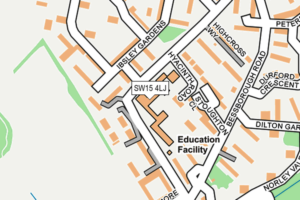 SW15 4LJ map - OS OpenMap – Local (Ordnance Survey)